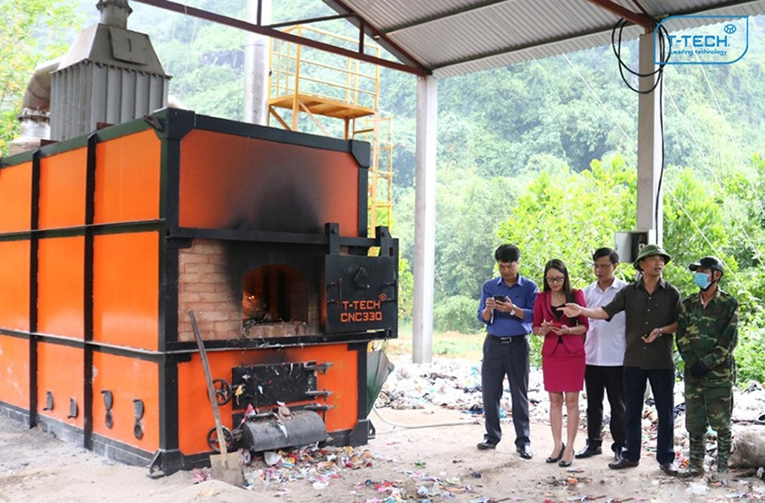 Lò đốt rác CNC330 giúp cải thiện môi trường nông thôn xã Gia Hưng (Ninh Bình)